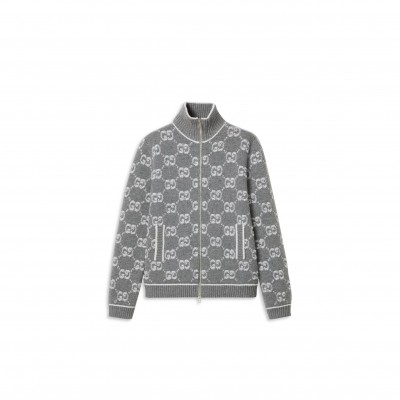 GUCCI GG BOUCLÉ STITCH JACQUARD CARDIGAN 814285